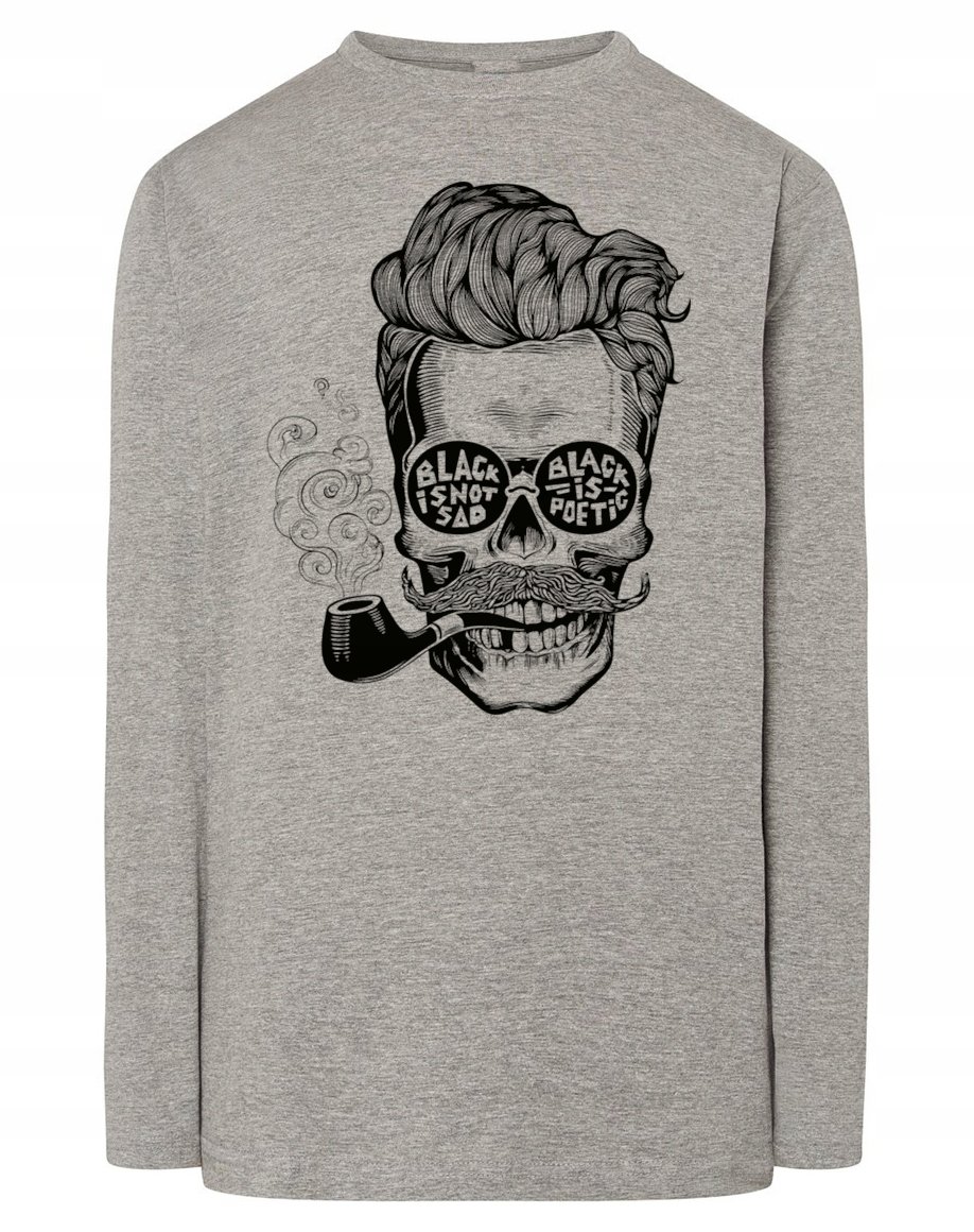 Longsleeve męski nadruk Czaszka r.4XL