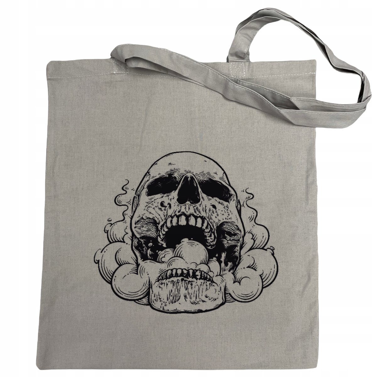 Torba na zakupy rockowy nadruk CZASZKA