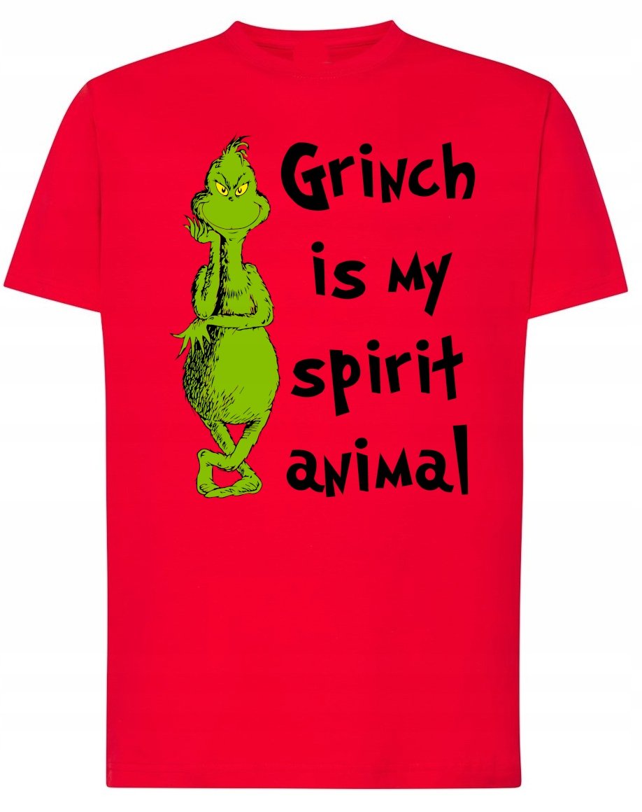 T-Shirt Grinch jest Moim Zwierzęciem Prezent Boże Narodzenie r.L