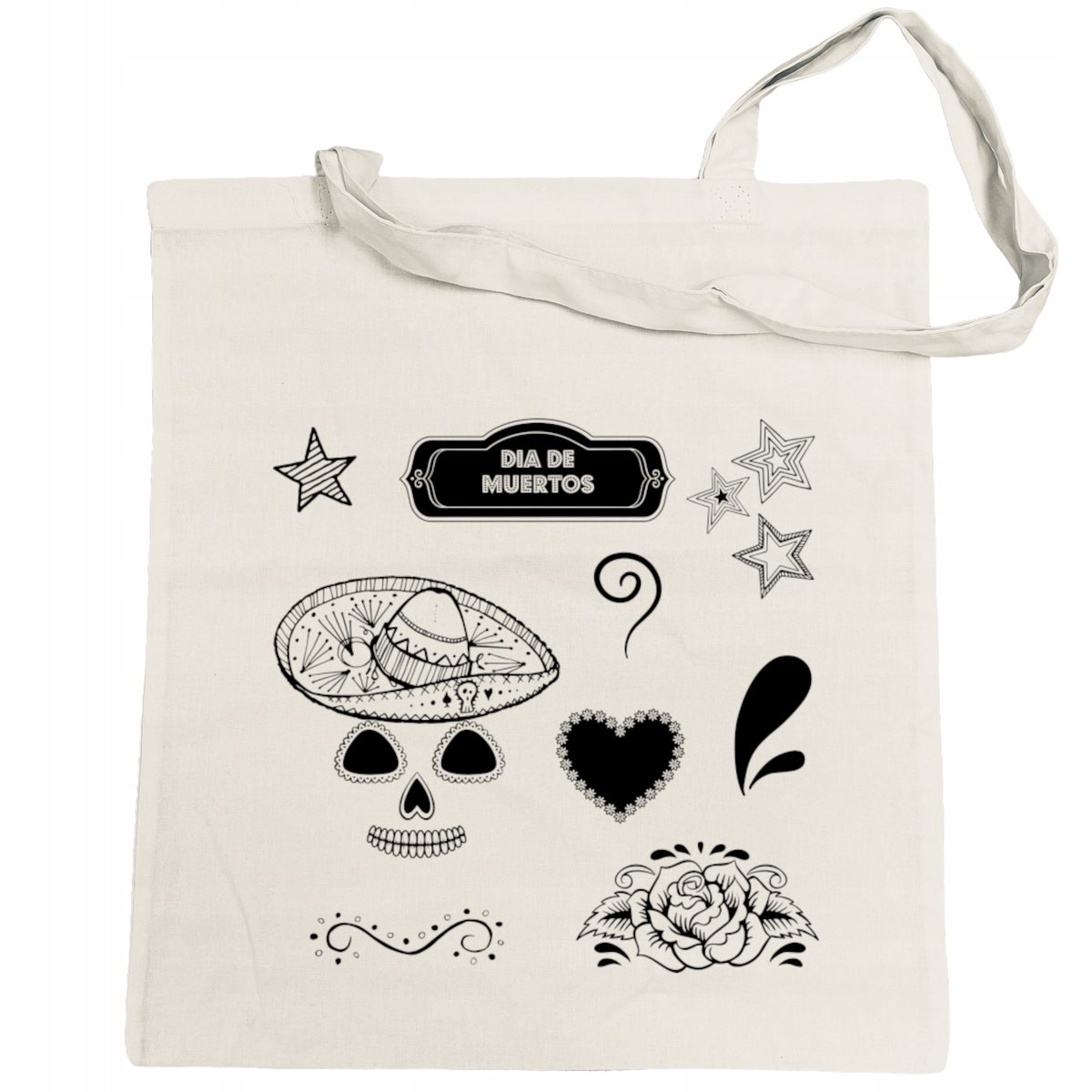 Torba na zakupy nadruk Dia de Muertos Czaszka
