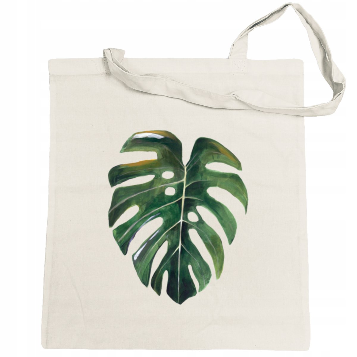 Torba na zakupy fajny duży nadruk liść MONSTERA