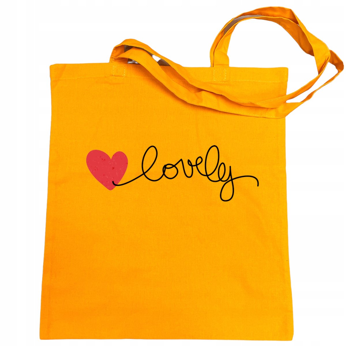 Torba na zakupy fajny nadruk Lovely Serce
