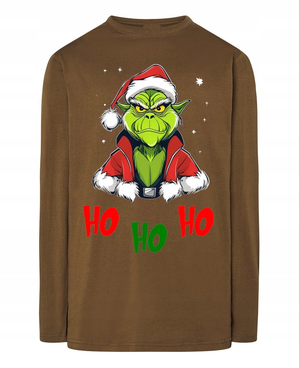 Longsleeve męski Yoda Grinch Ho Ho Ho Święta Prezent r.3XL