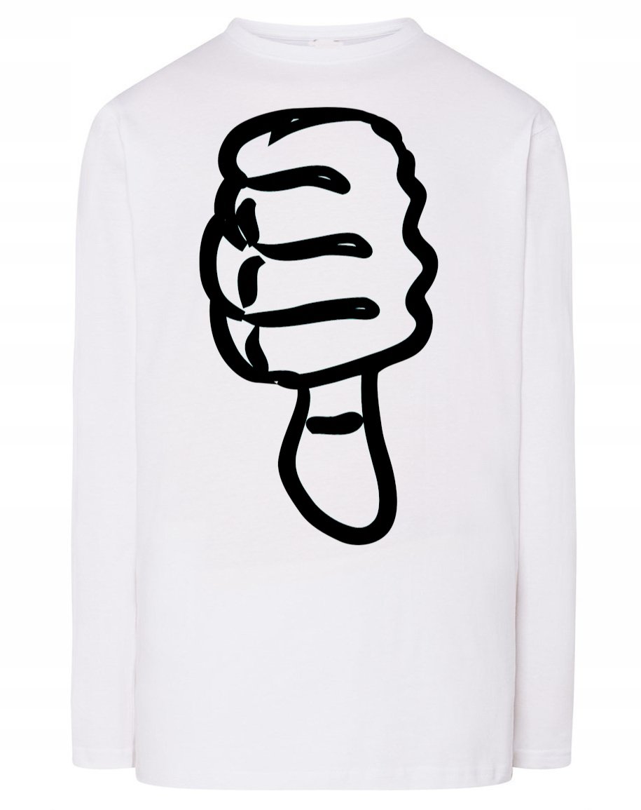 Longsleeve męski nadruk KCIUK W DÓŁ r.5XL