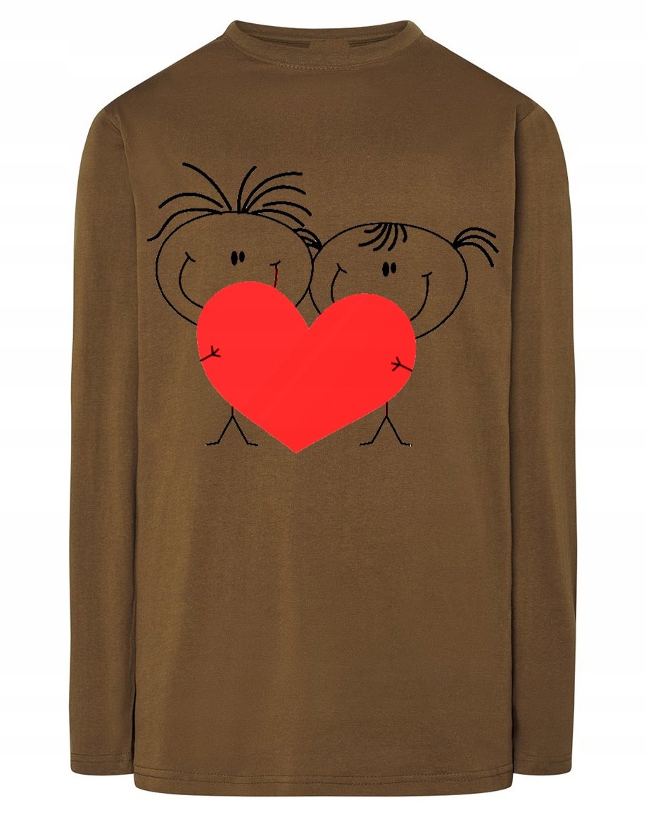 Walentynki Longsleeve nadruk Serce Miłość r.3XL