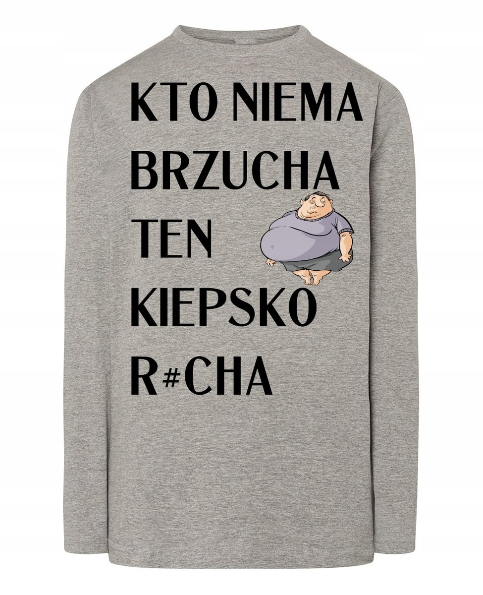 Longsleeve męski nadruk Śmieszny Rozm.5XL