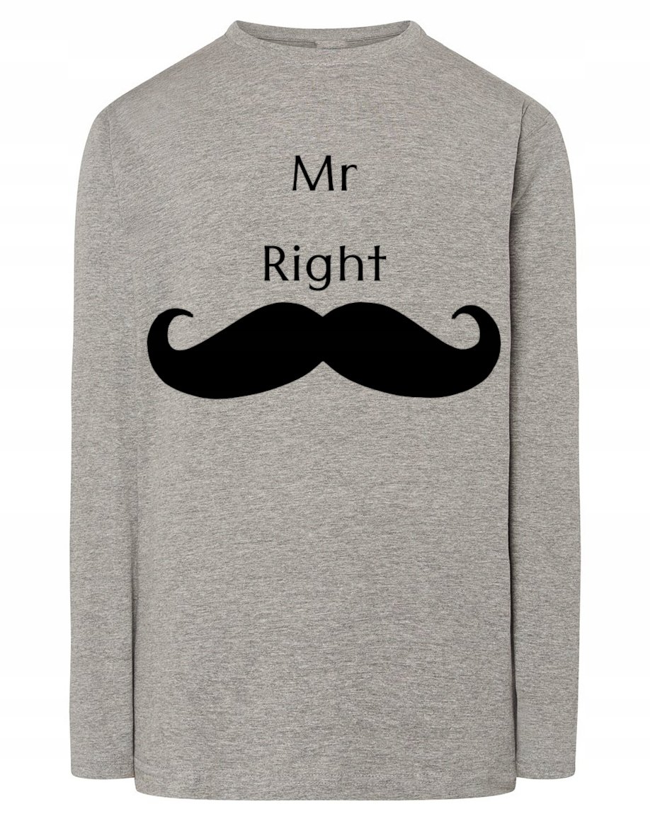 Walentynki Longsleeve męski nadruk Mr Right r.XL