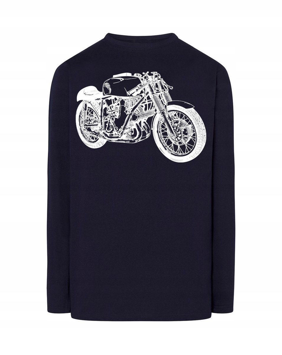 Longsleeve męski nadruk Motor Motocykl r.S