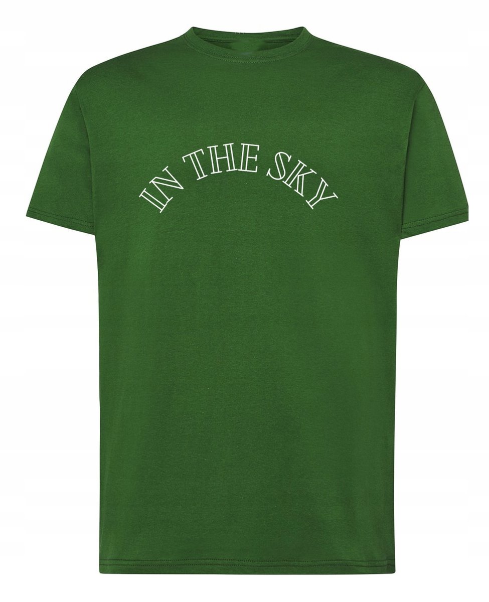 T-Shirt męski nadruk napis In the Sky r.5XL