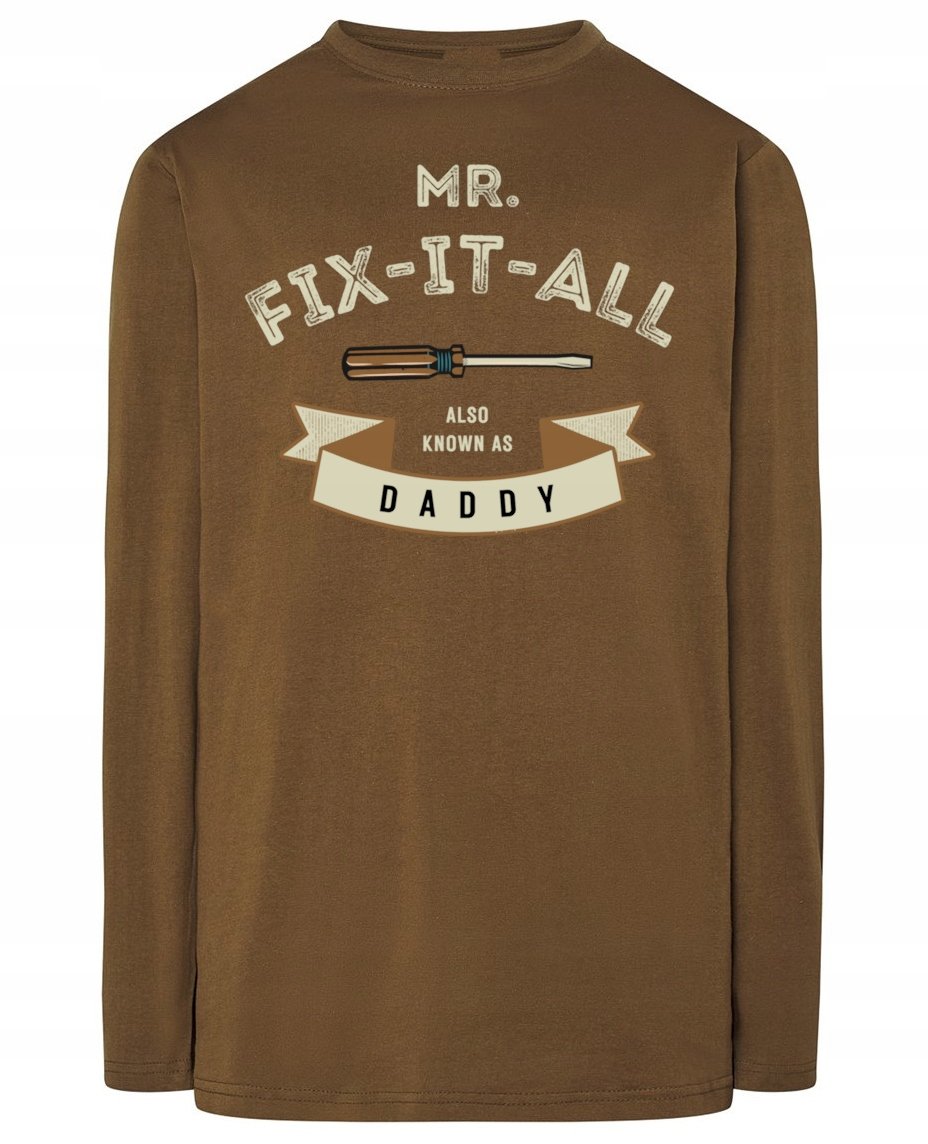 Longsleeve męski nadruk TATA Złota Rączka r.XS