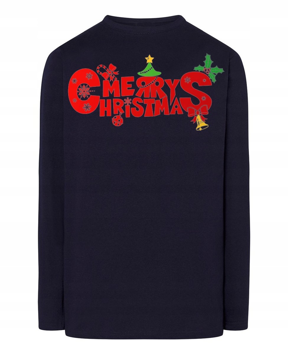 Longsleeve nadruk Merry Christmas Święta Rozm.L