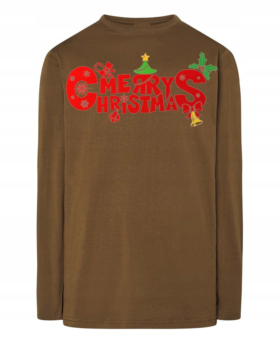 Longsleeve nadruk Merry Christmas Święta Rozm.S