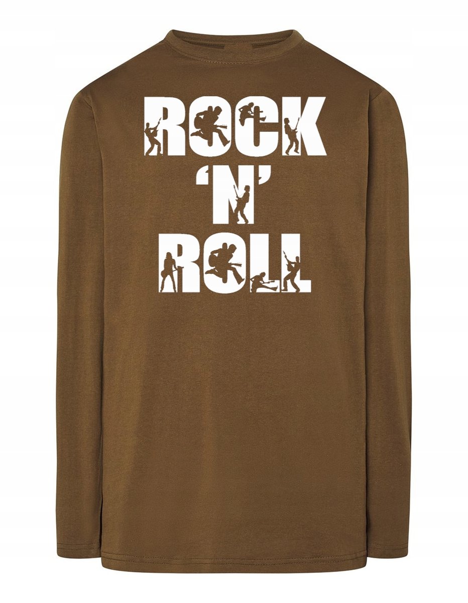 Longsleeve męski nadruk napis ROCK'n ROLL r.M