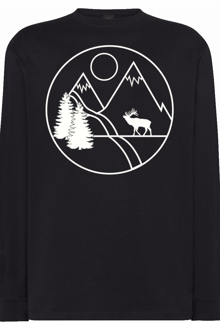 Longsleeve męski nadruk Góry Łoś r.M