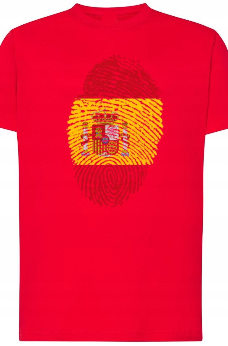 Hiszpania Odcisk Palca T-shirt Męski R.L