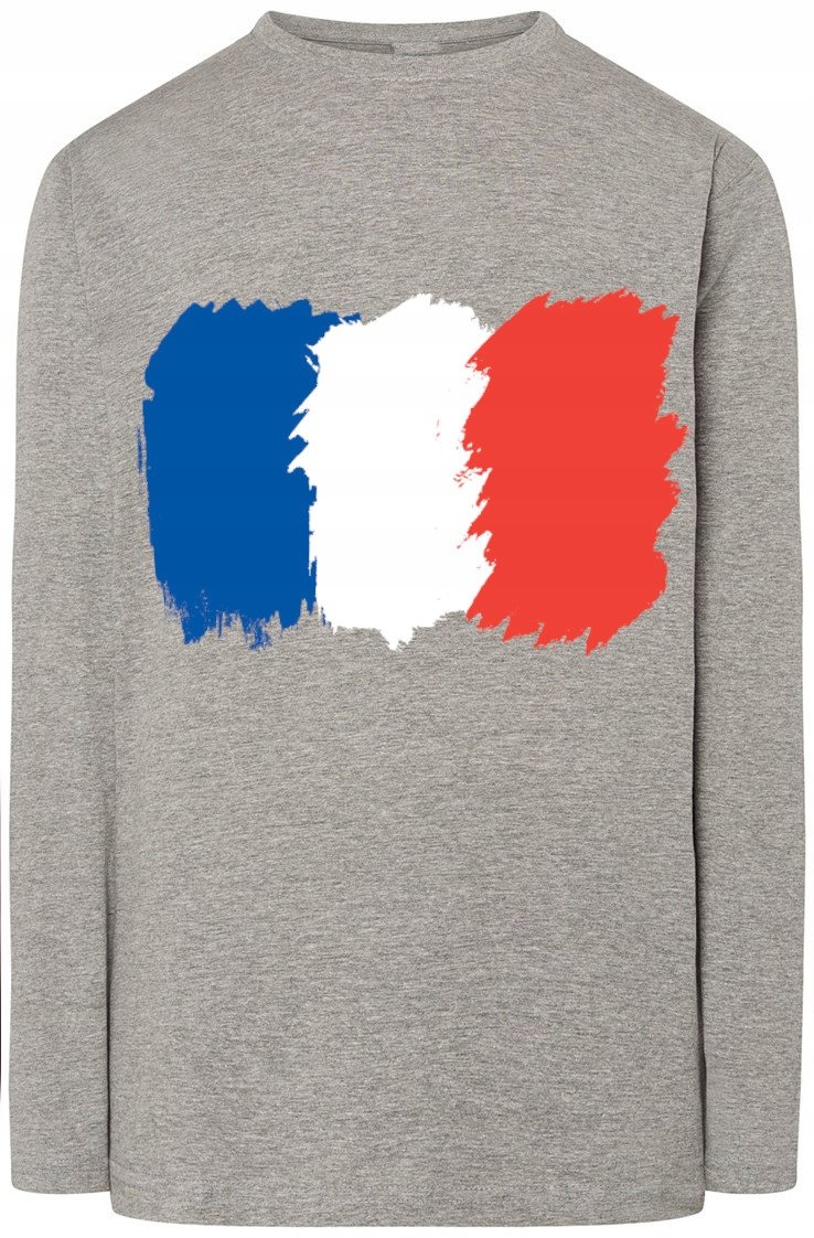 Francja Flaga Męska Modna Bluza Longsleeve R.3XL