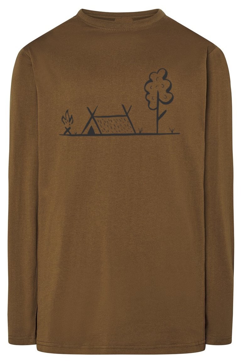 Longsleeve męski nadruk BIWAK KEMPING r.XS