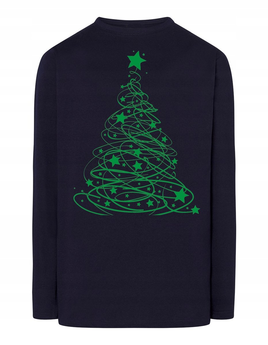 Longsleeve ŚWIĄTECZNY nadruk CHOINKA r.S