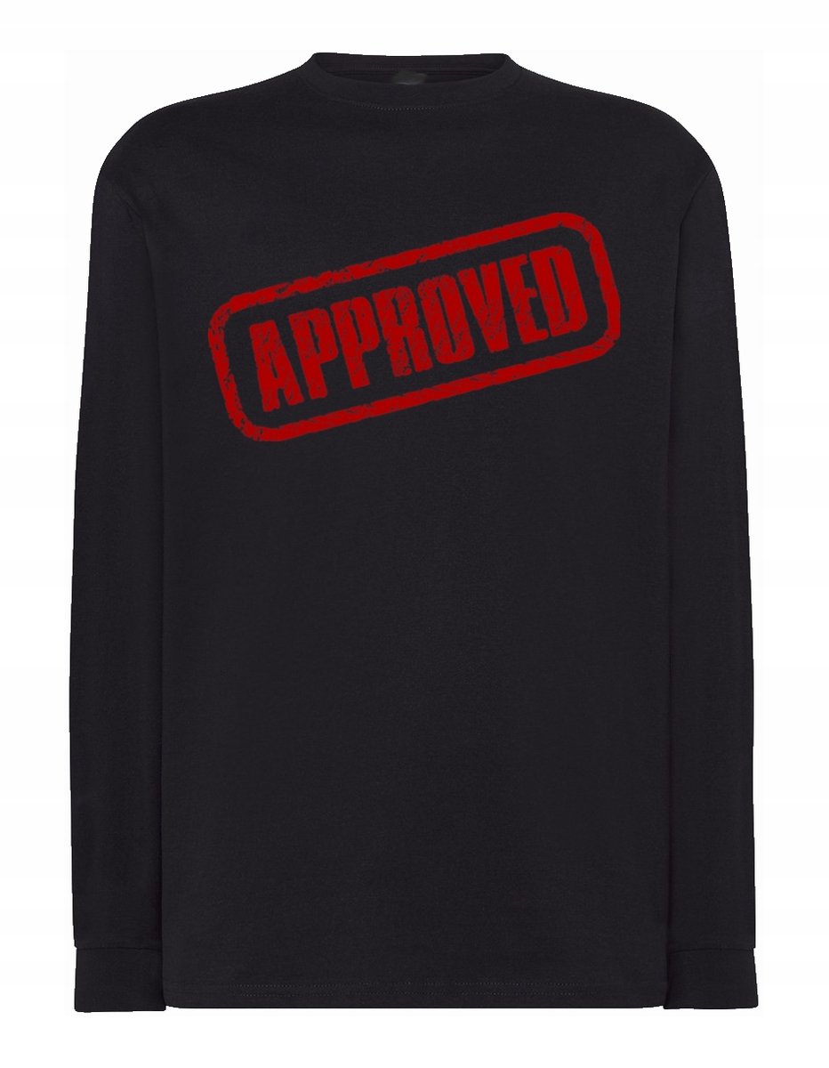 Longsleeve męski nadruk napis APPROVED r.4XL