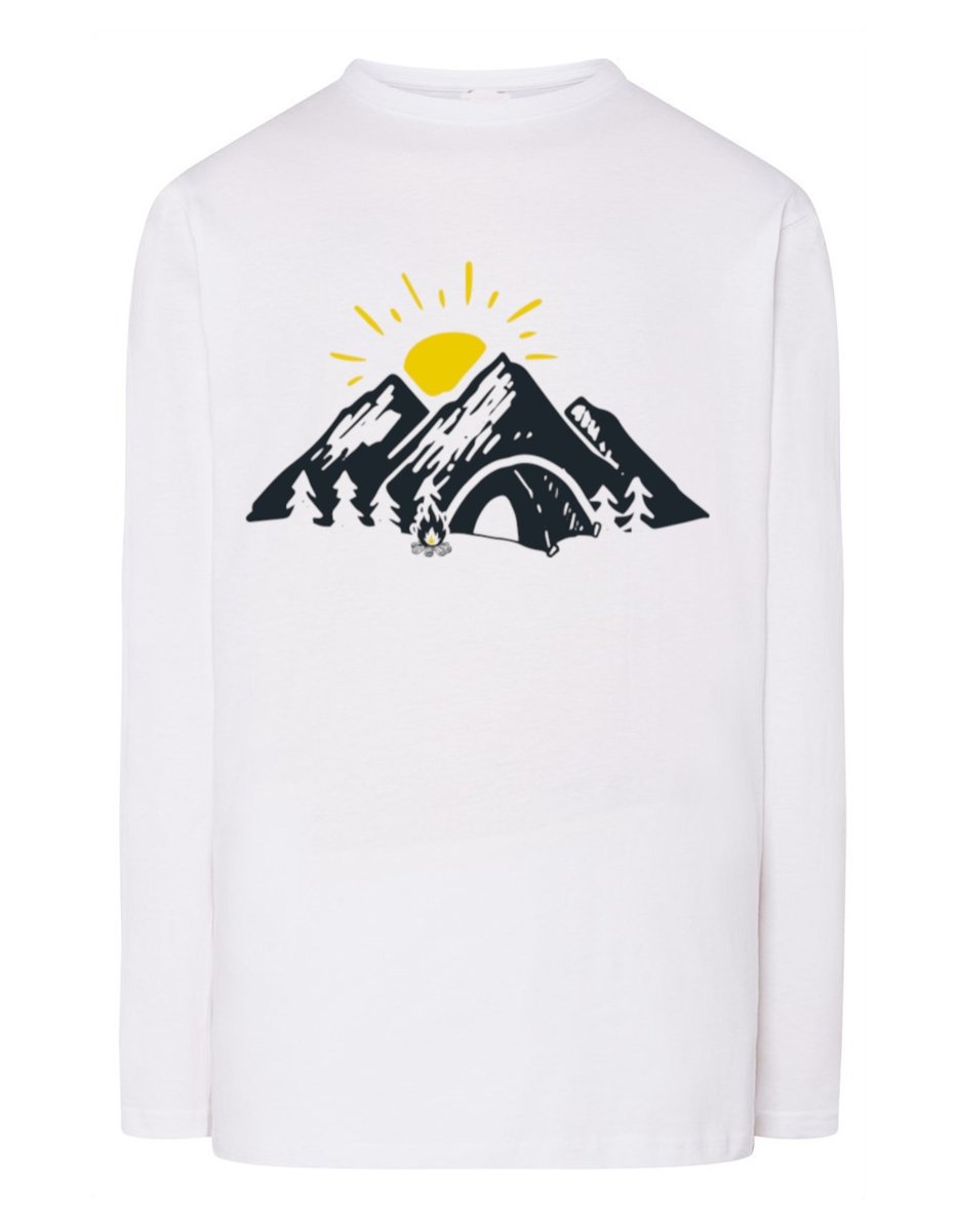 Longsleeve nadruk Kemping Góry Słońce r.S
