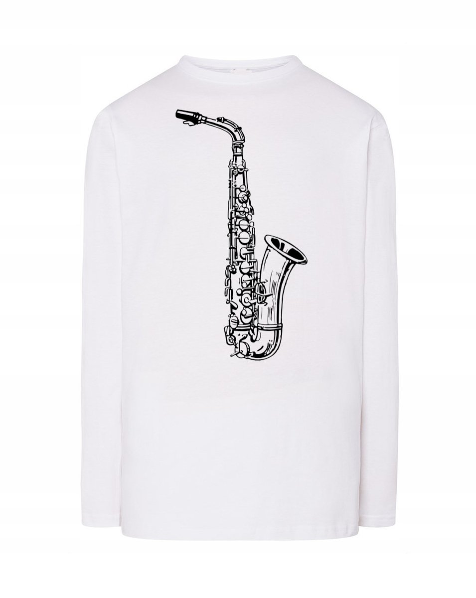 Longsleeve męski fajny nadruk SAKSOFON r.3XL