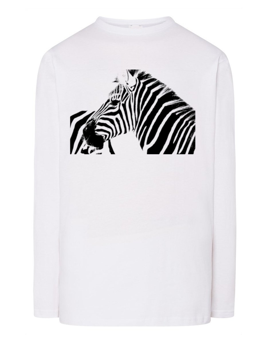 Longsleeve męski nadruk ZWIERZĘ ZEBRA r.4XL