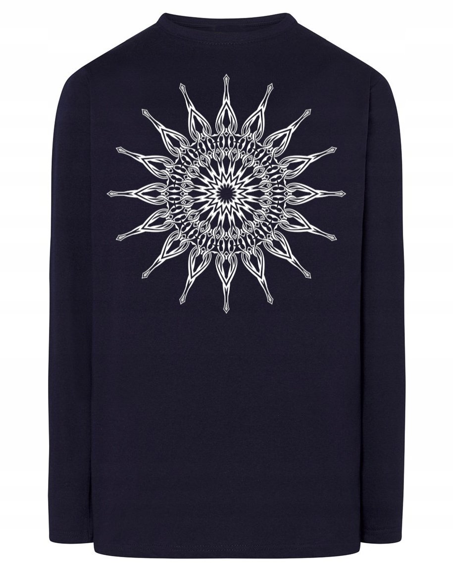 Longsleeve męski fajny nadruk MANDALA r.5XL