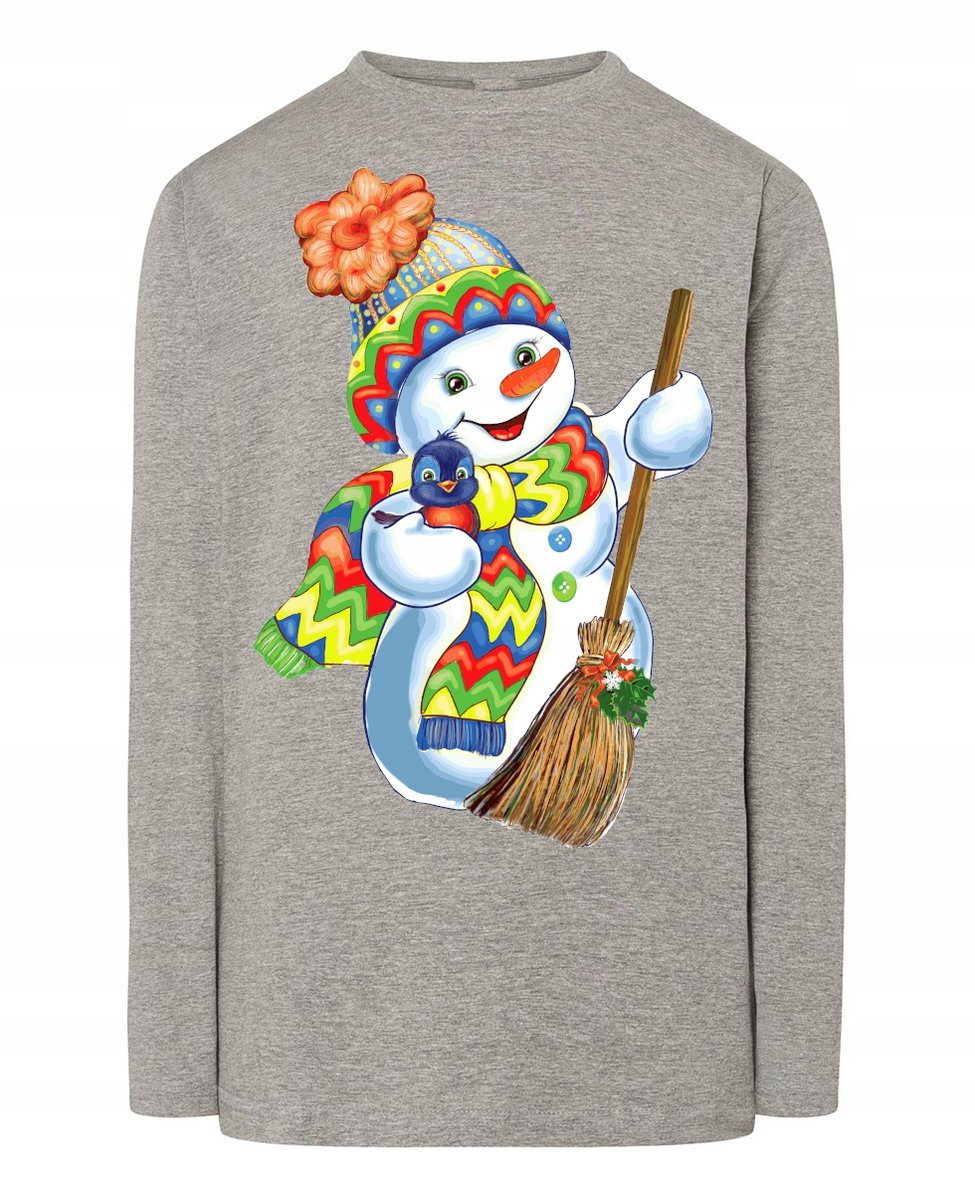 Longsleeve męski nadruk Bałwan Święta Rozm.L