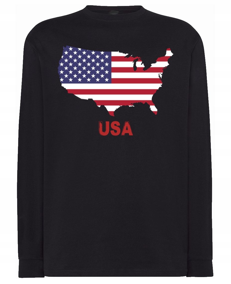 Longsleeve męski fajny nadruk USA r.XXL