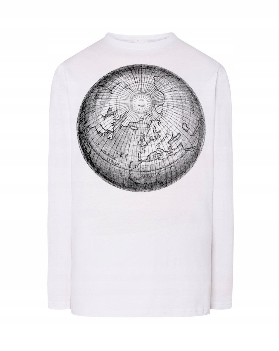 Longsleeve męski nadruk kula Ziemia r.S