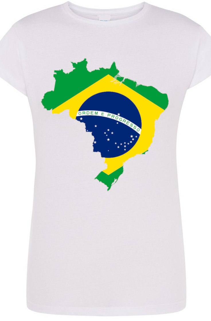 Brazylia Modny Damski T-Shirt Flaga Rozm.XXL