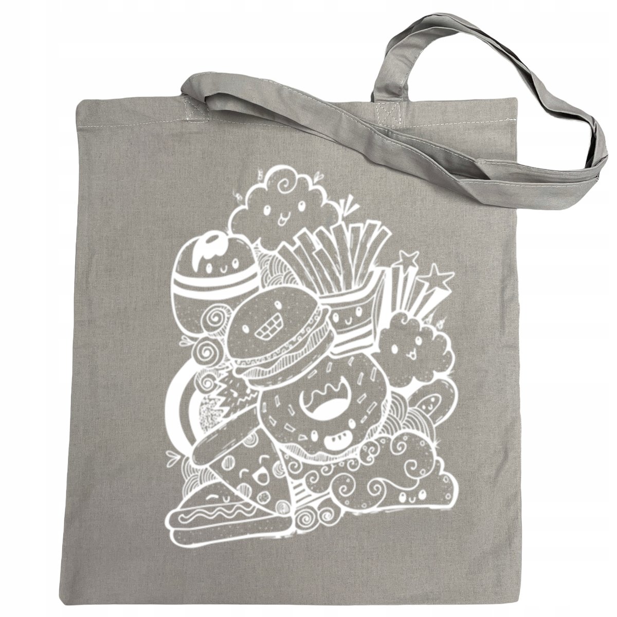 Torba na zakupy zabawny nadruk Fast Food