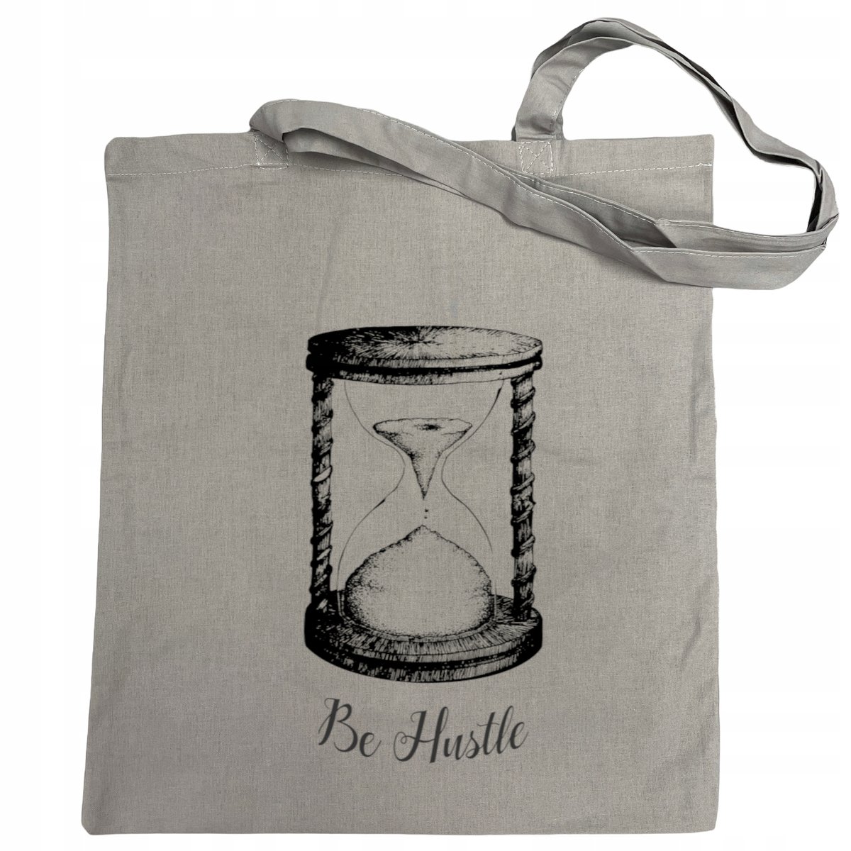 Torba na zakupy nadruk klepsydra BE HUSTLE