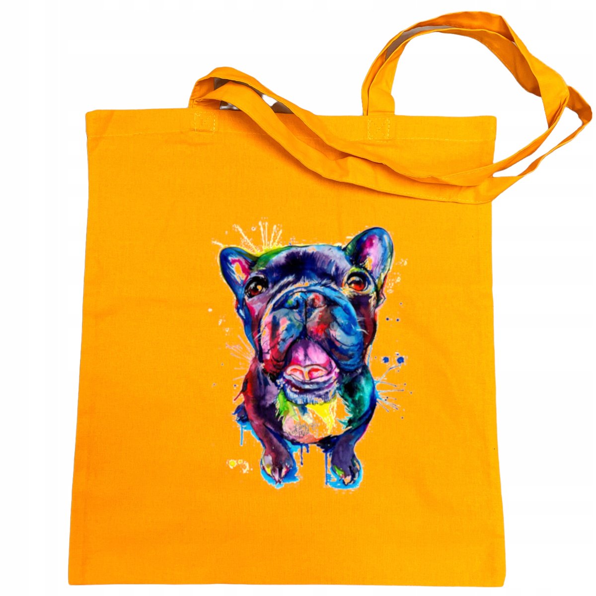 Torba na zakupy kolorowy nadruk pies Bulldog