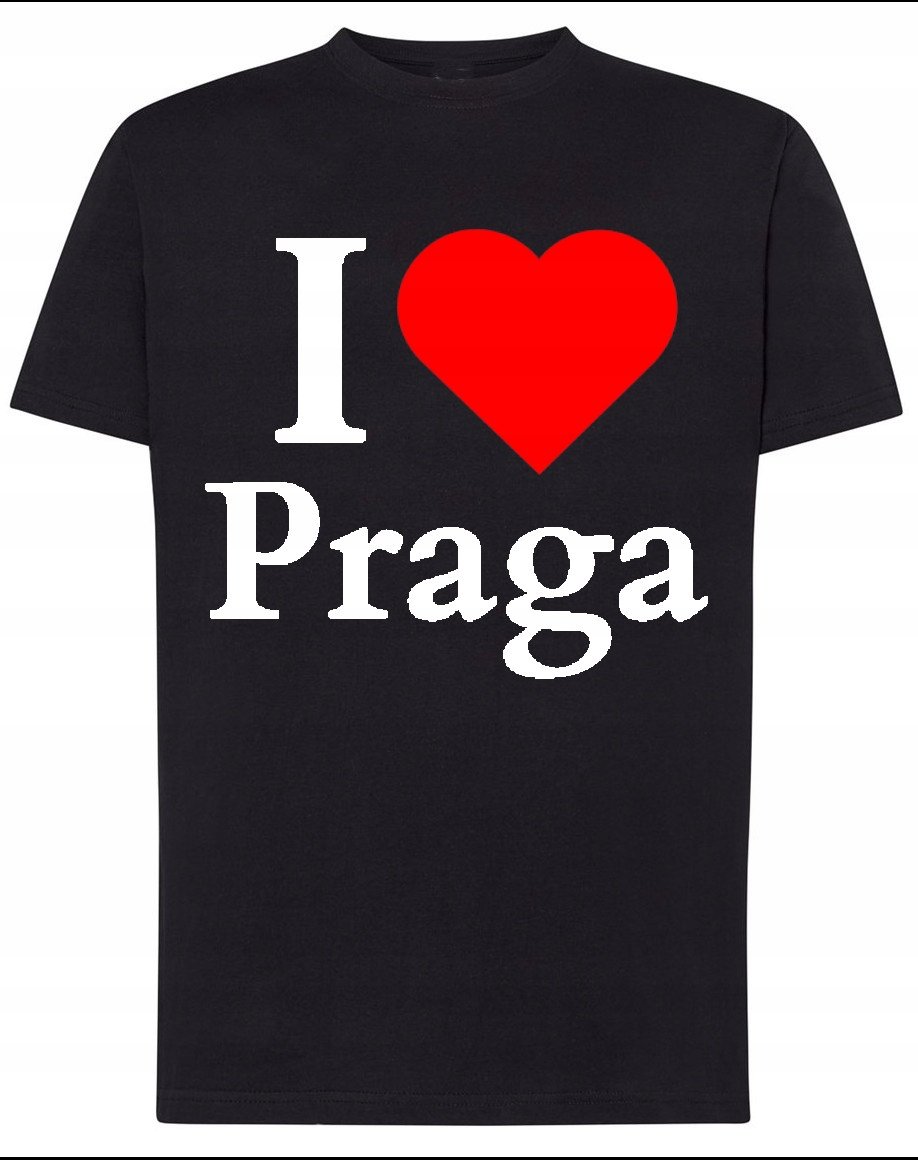 T-Shirt męski I Love Praga Kocham Prage Czechy Stolica r.XXL