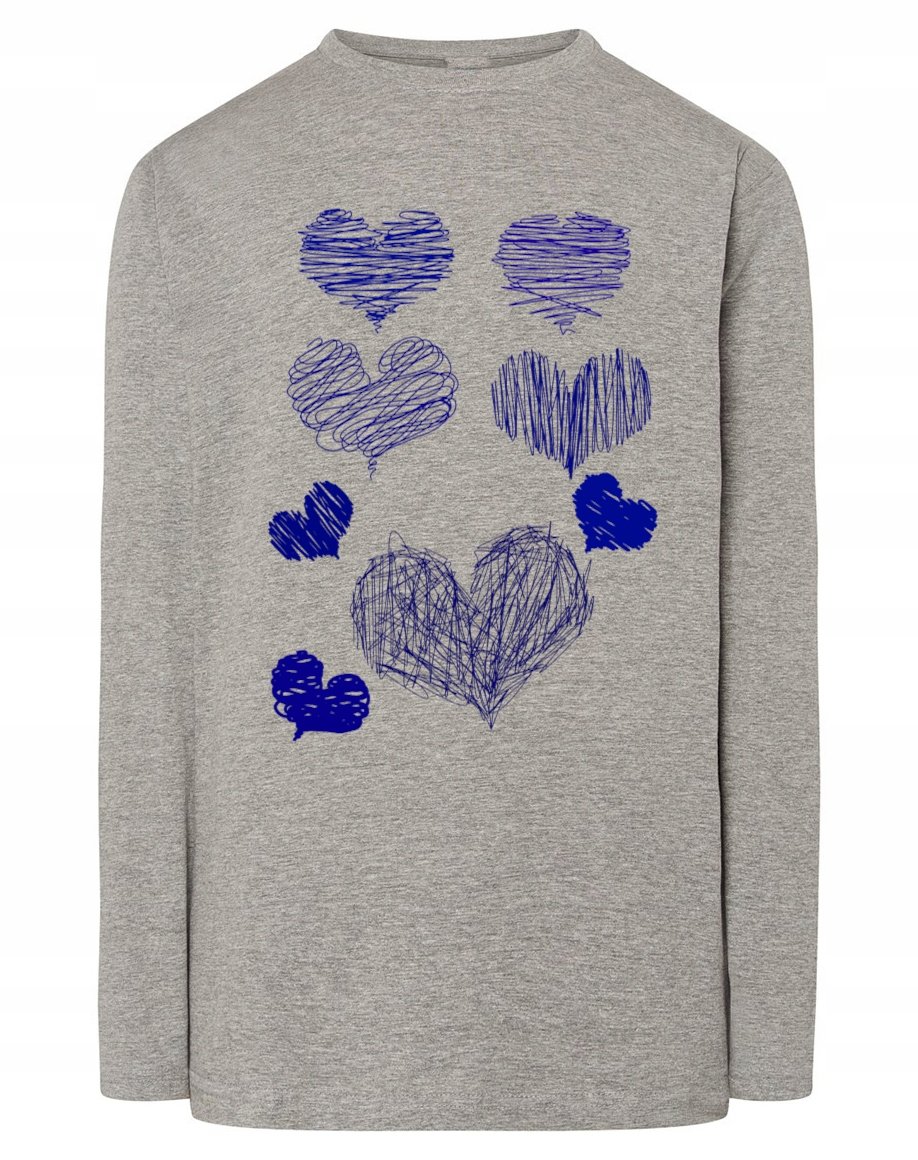 Longsleeve męski fajny nadruk SERCA r.4XL