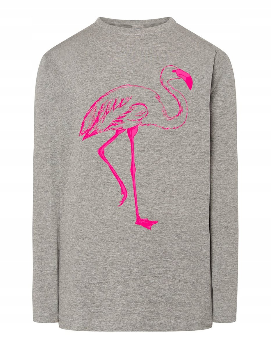 Longsleeve męski nadruk Różowy FLAMING r.XXL