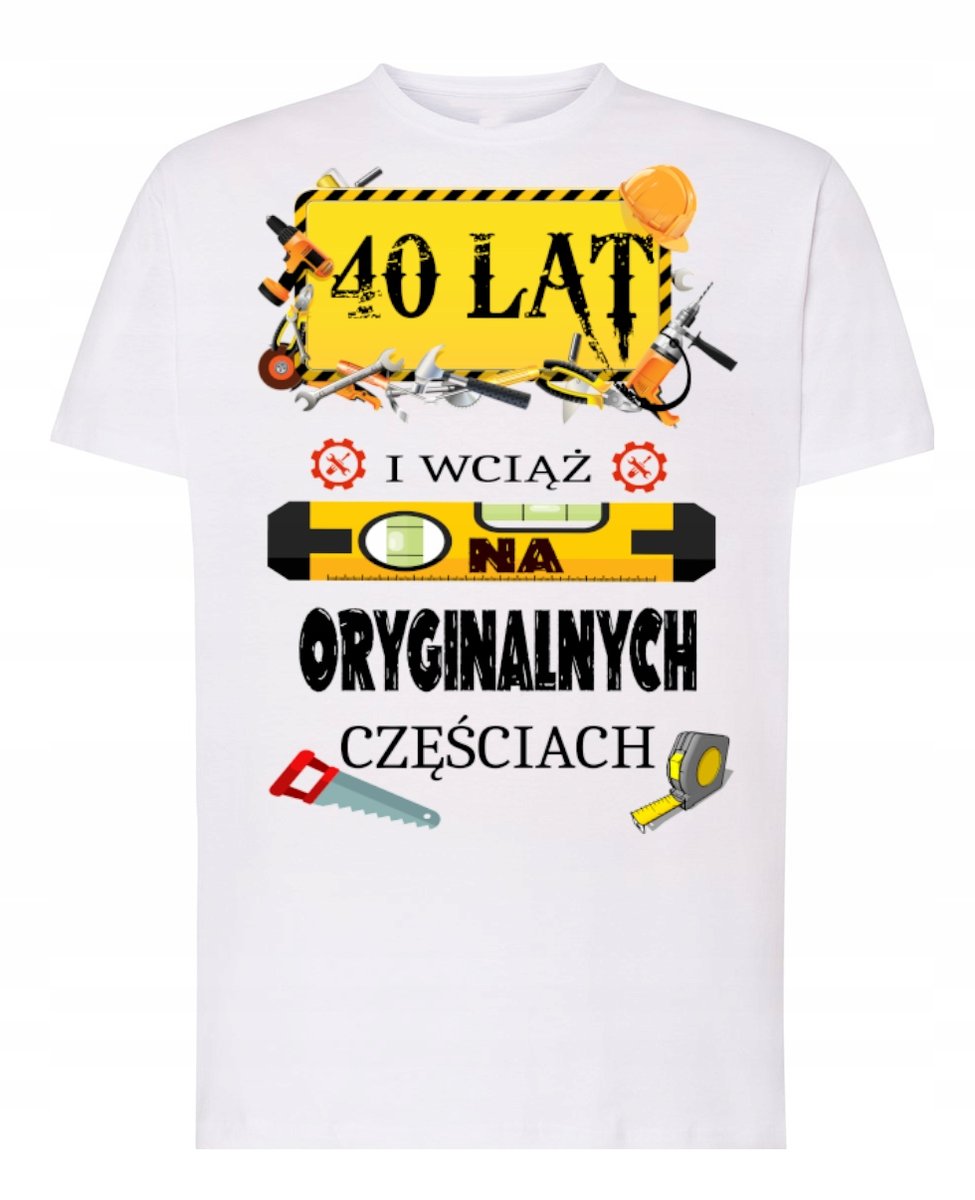 Koszulka T-Shirt na 40 Urodziny Prezent 40LAT S