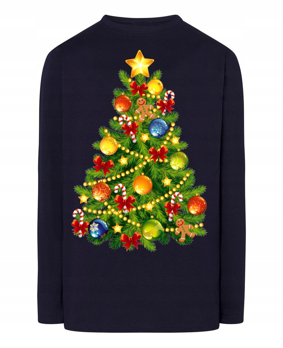 Longsleeve męski nadruk Choinka Rozm.XXL