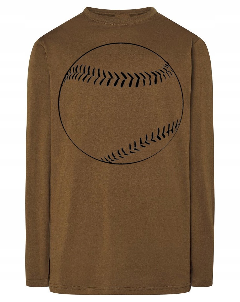 Longsleeve męski nadruk PIŁKA BASEBALL r.M