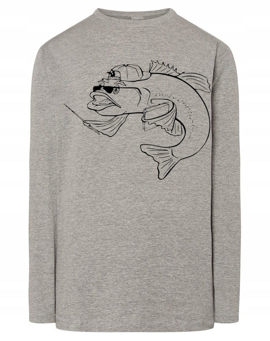 Longsleeve męski nadruk MĄDRA RYBA RYBKA r.3XL