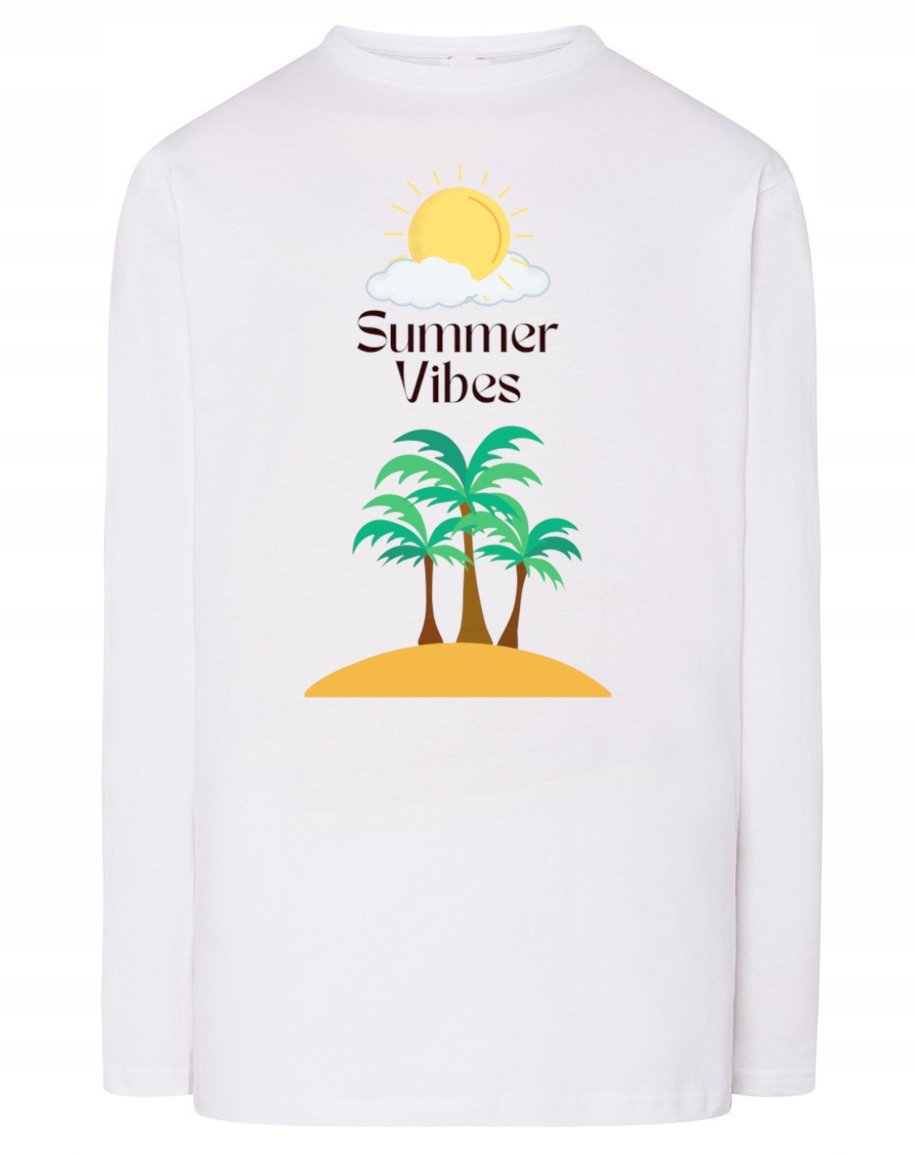 Longsleeve nadruk wakacyjny Summer Vibes r.XXL