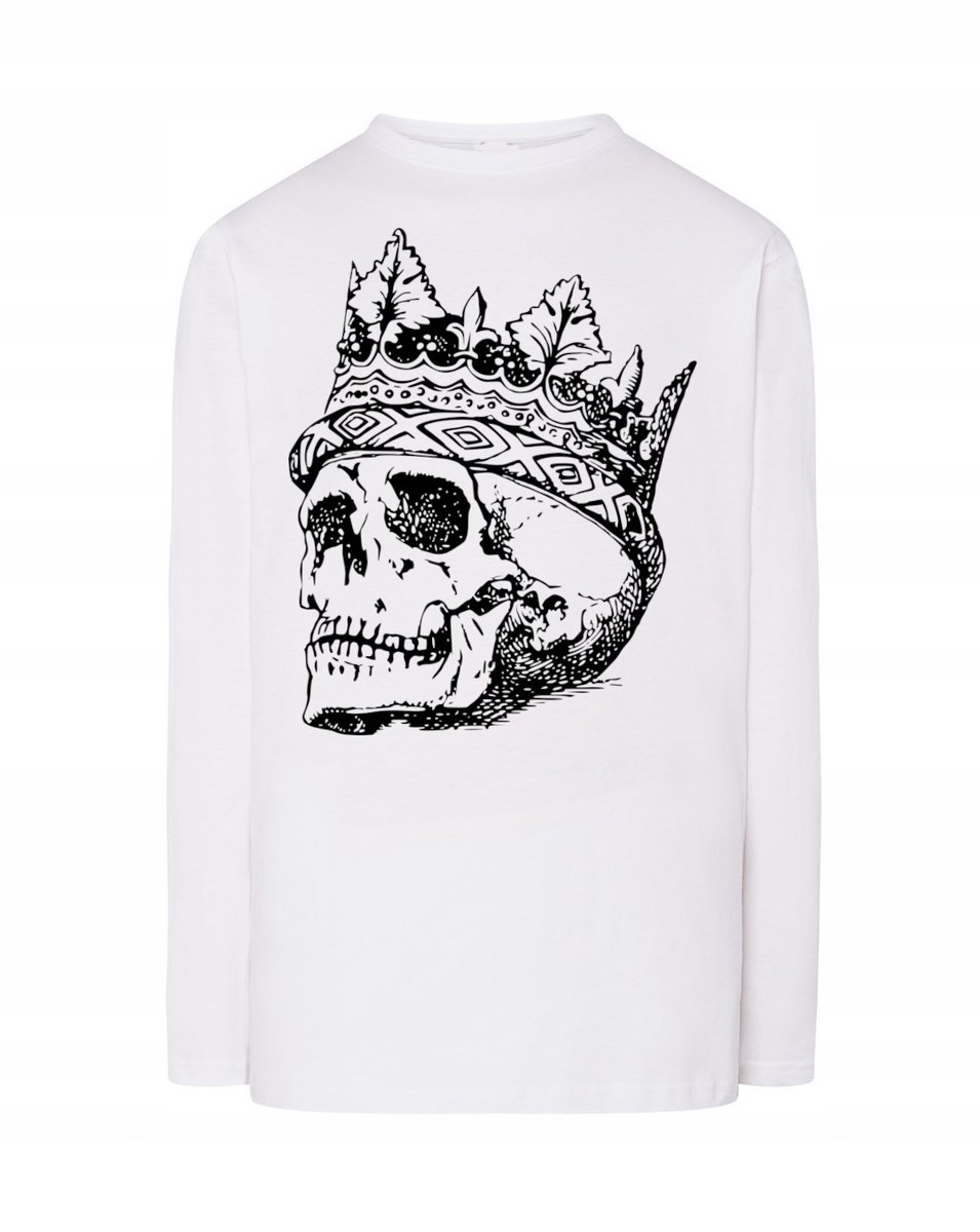 Longsleeve męski nadruk Czaszka Król Korona r.XS