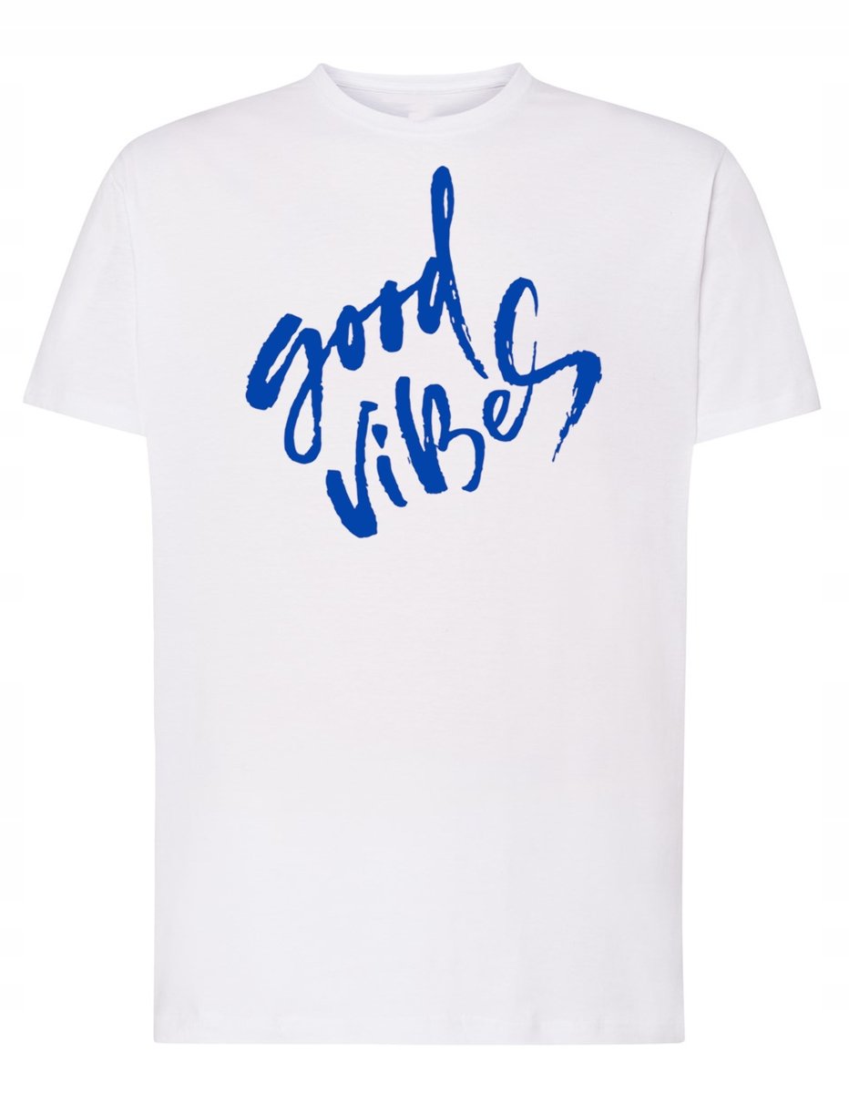 T-Shirt męski nadruk napis GOOD VIBES Rozm.XL