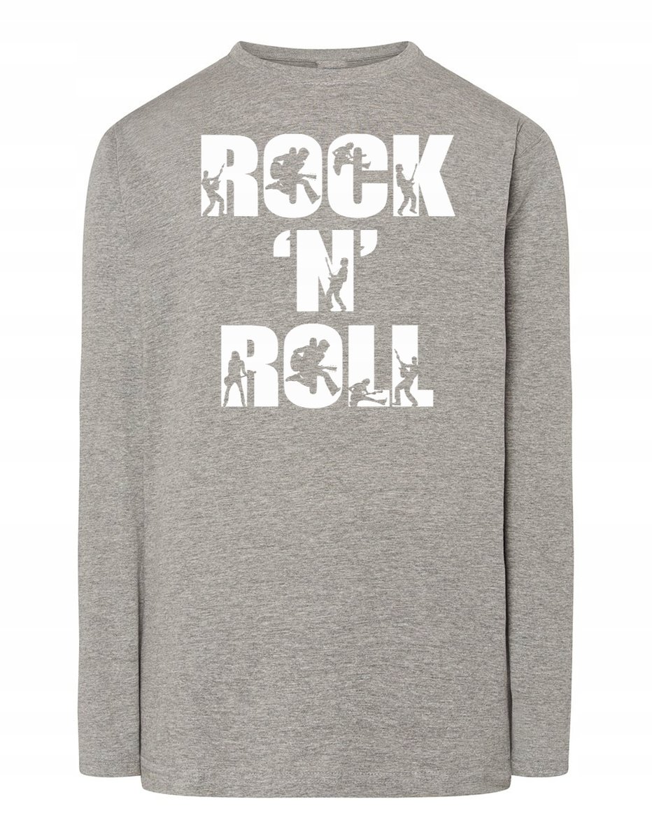 Longsleeve męski nadruk napis ROCK'n ROLL r.L