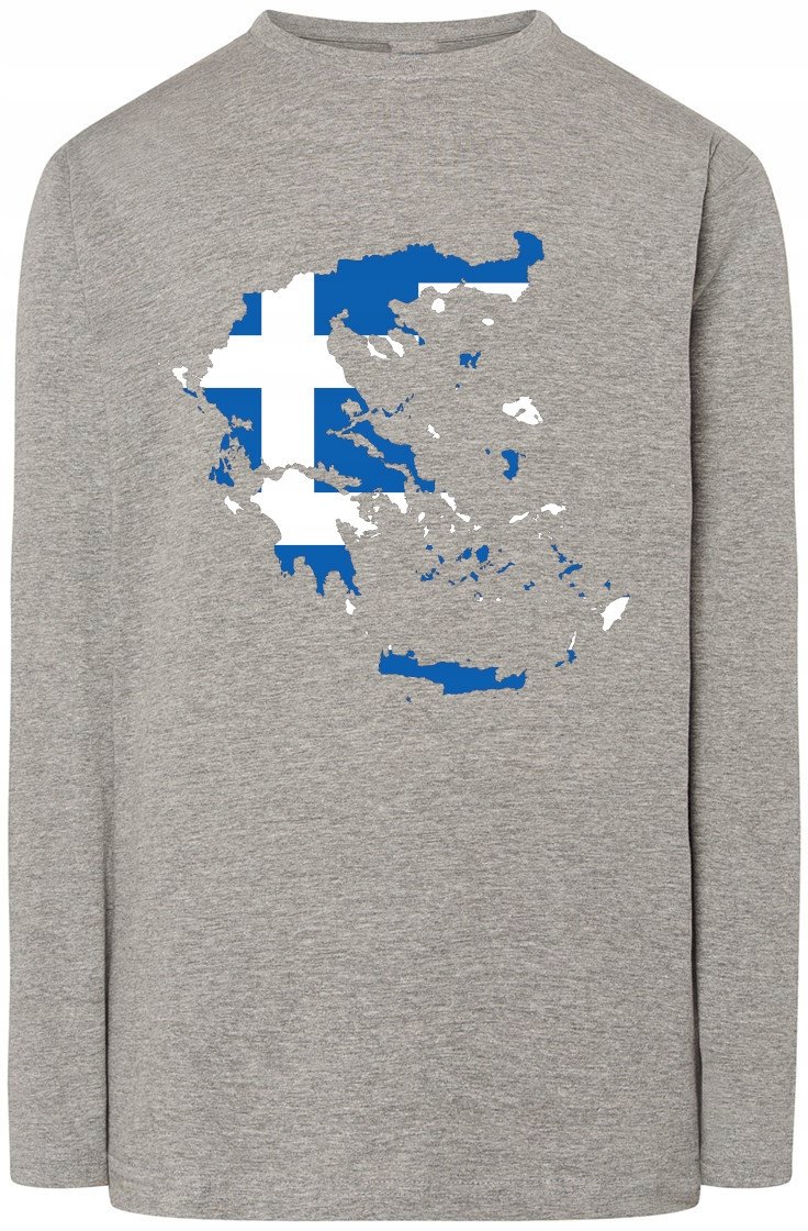 Grecja Flaga Bluza Longsleeve Modna Rozm.3XL