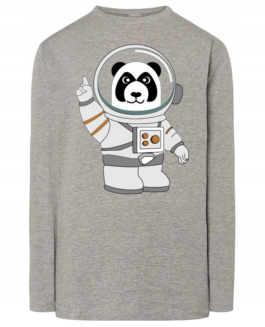 Longsleeve męski nadruk Panda Astronauta r.XXL