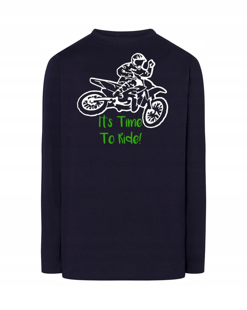 Longsleeve męski nadruk Motocross Jazda r.S
