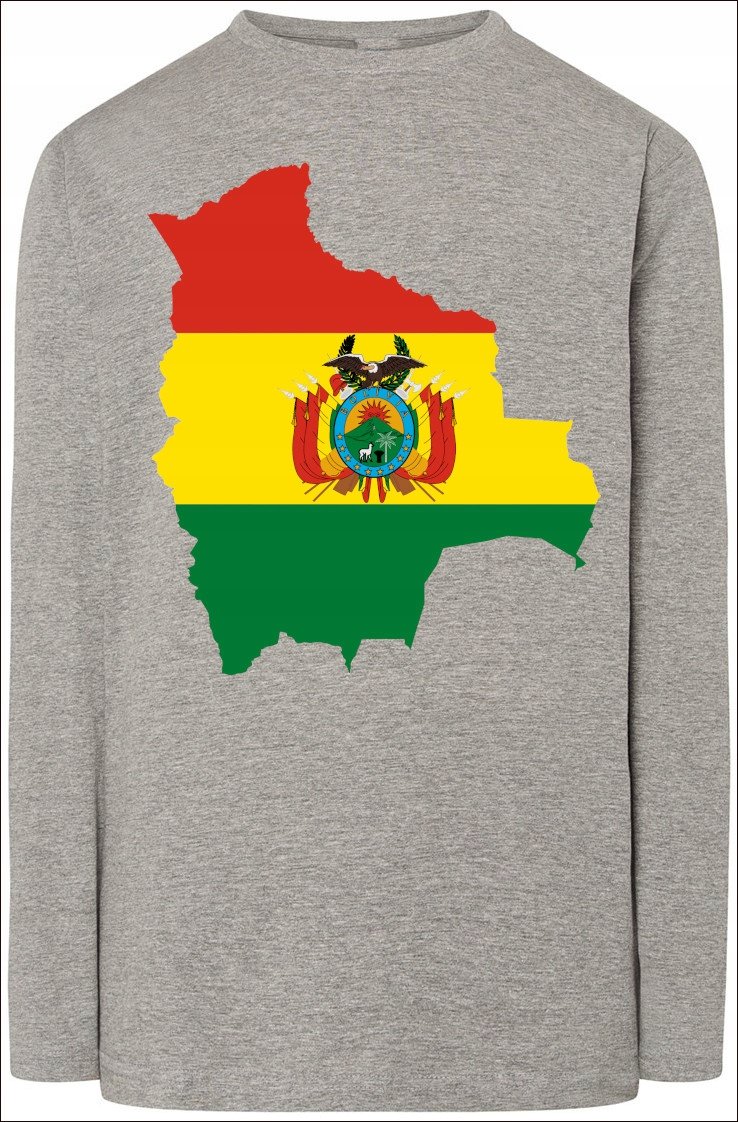 Boliwia Bluza Męska Longsleeve Nadruk Rozm.XXL