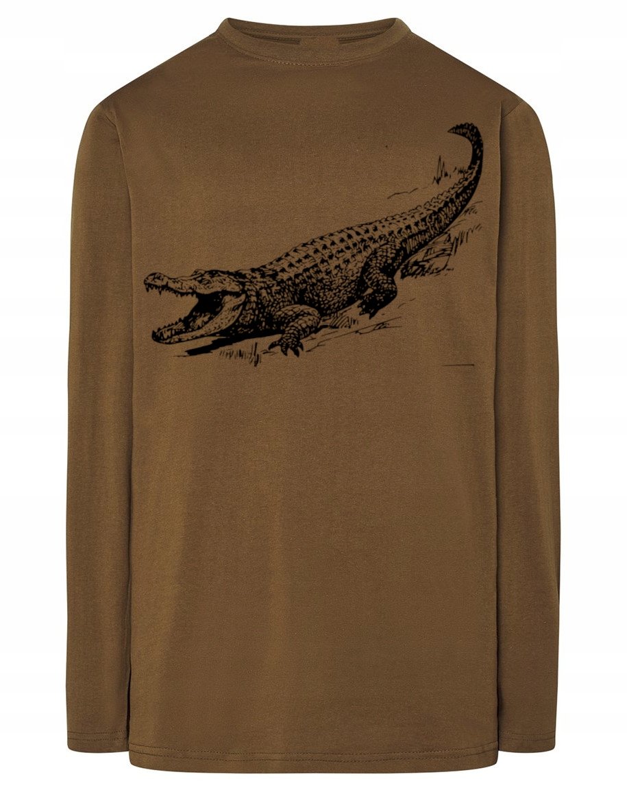 Longsleeve męski nadruk ZWIERZĘ ALIGATOR r.S